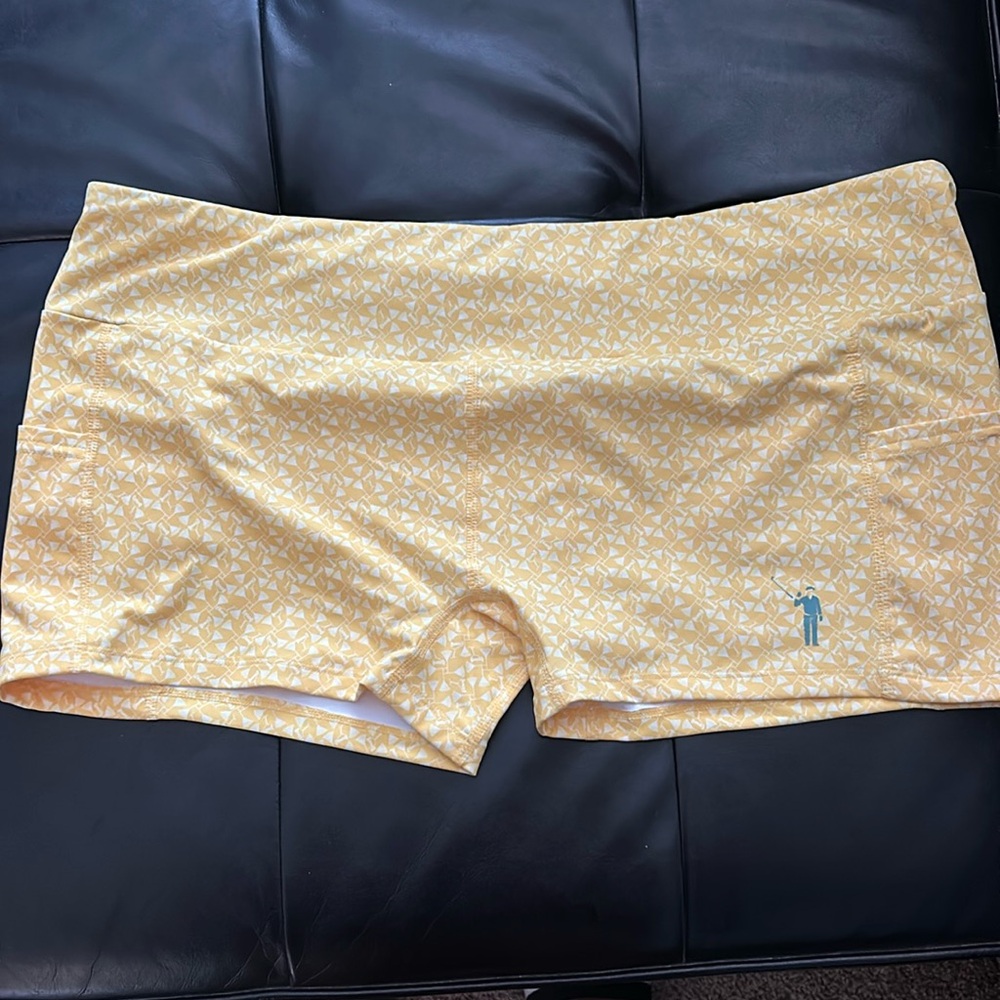 NWT William Murray Yellow “Martinis & Mowers” Under Shorts with side pocket. XXL